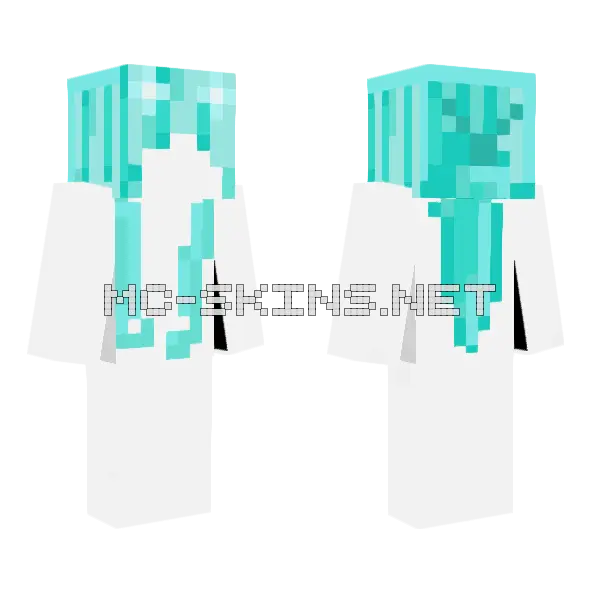 Glistening Ice Minecraft skin, front and back