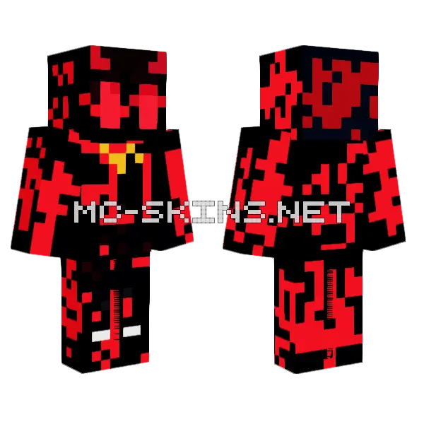 Glitch Boy Minecraft skin, front and back