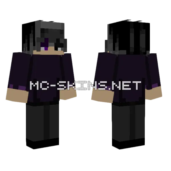Glitch Boy Minecraft skin, front and back