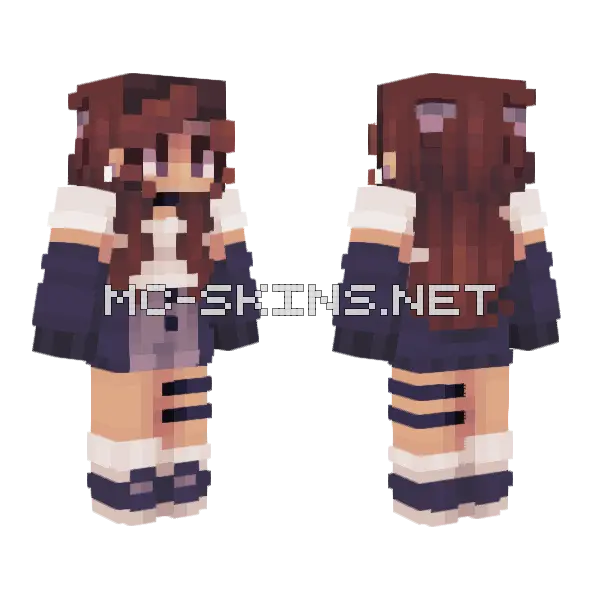 Glitch Girl Skin Minecraft skin, front and back