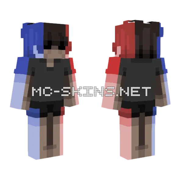 Glitch Kid Special Effects Minecraft skin, front and back