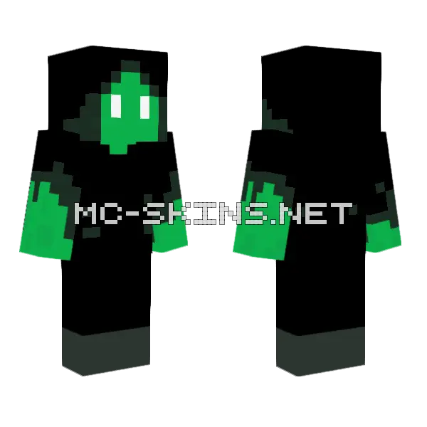 Glitched Green, front and back