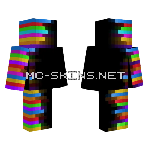 Glitching Into It Updated Minecraft skin, front and back