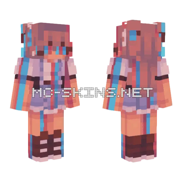 Glitching Through Time Minecraft skin, front and back