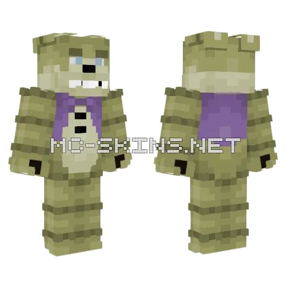 Glitchtrap Minecraft skin, front and back