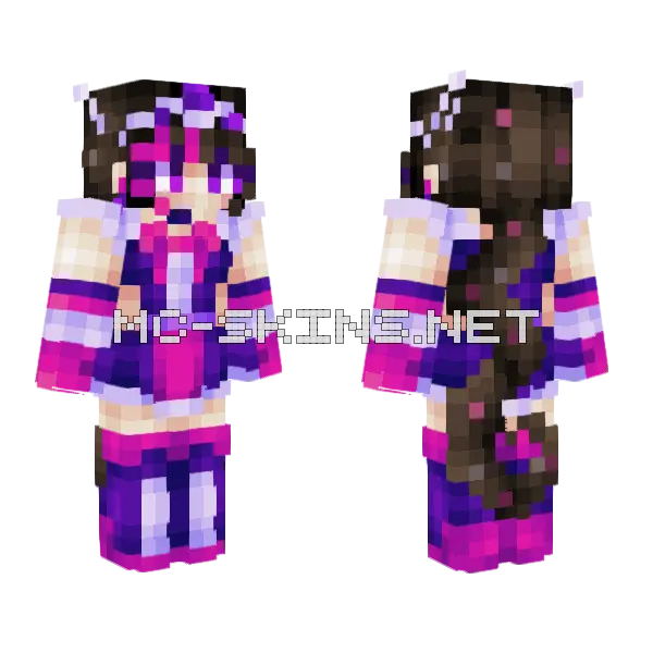 Glitter Sparkles Minecraft skin, front and back