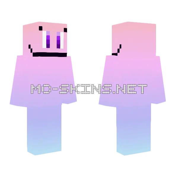 Gloomi Pastel Skin Minecraft skin, front and back
