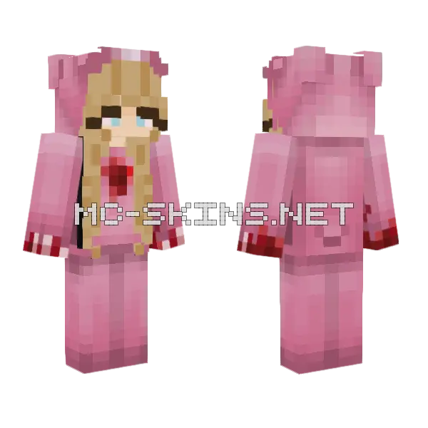 Gloomy Bear Minecraft skin, front and back