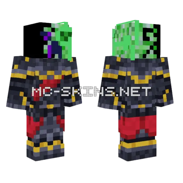 Glory To Westhelm Creeper Stella Minecraft skin, front and back