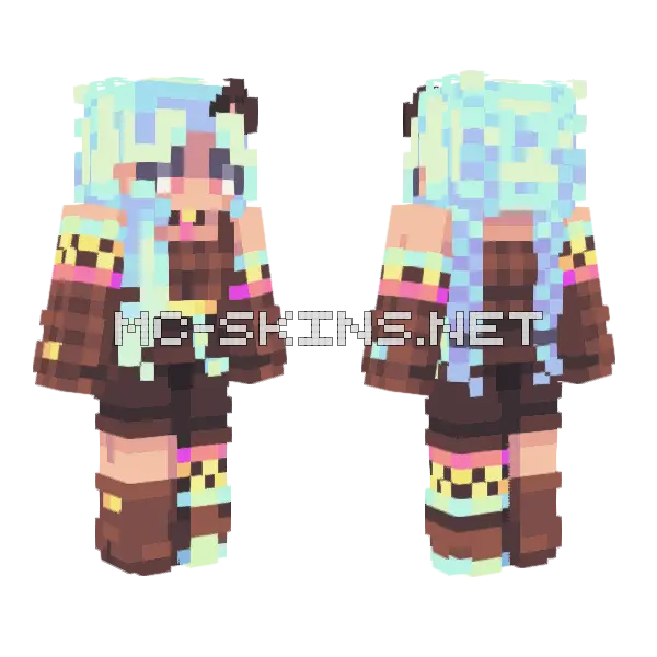 Glow Stick FS Minecraft skin, front and back