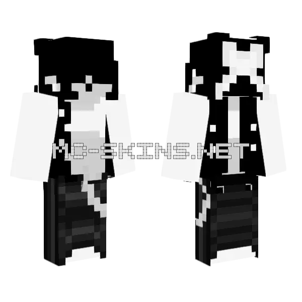 Go On A Date With Me Minecraft skin, front and back