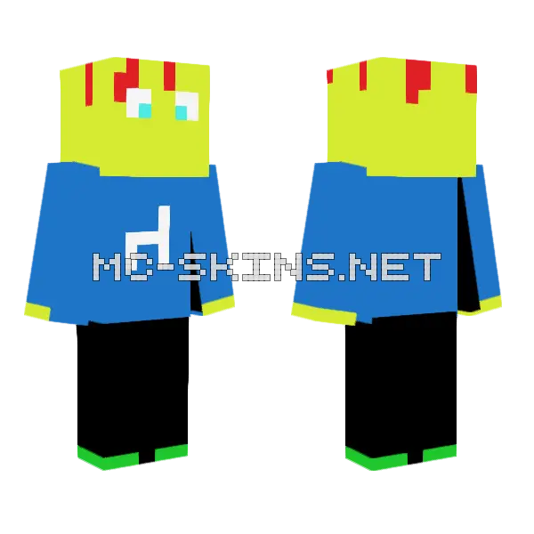 Go To Work Minecraft skin, front and back