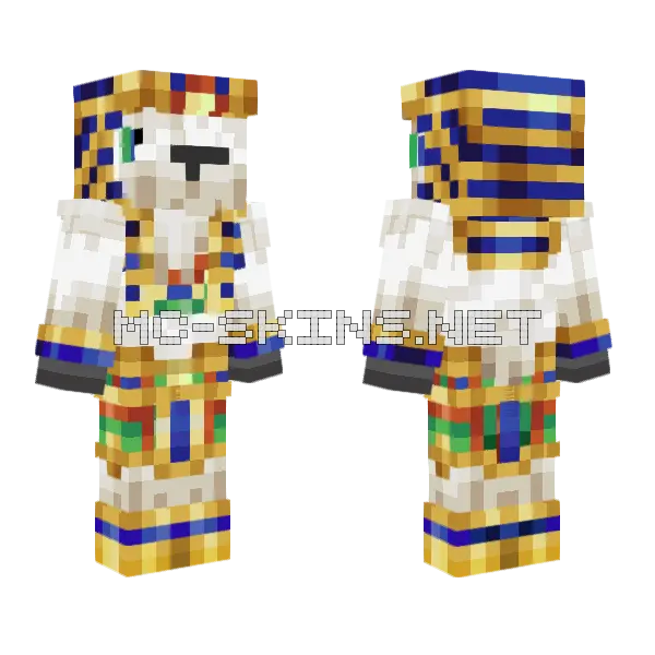 Goat Pharaoh Minecraft skin, front and back
