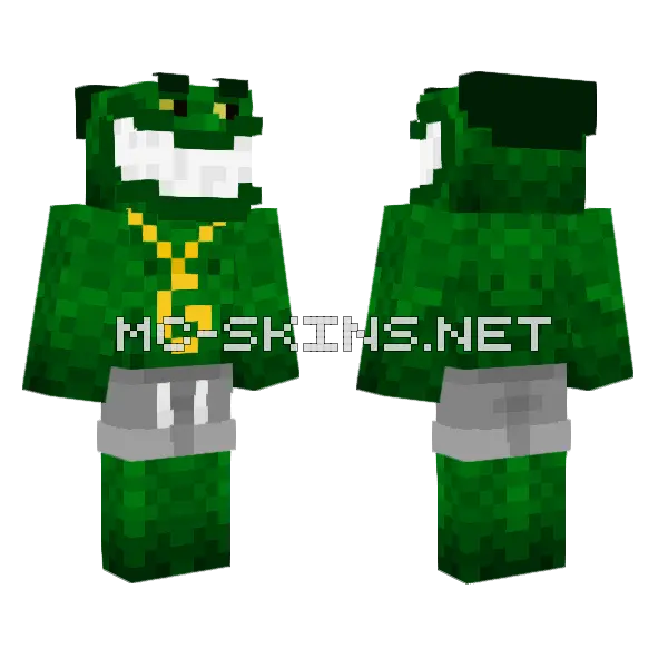 Goatttandrippyyyfartlizard Green Suit Minecraft skin, front and back