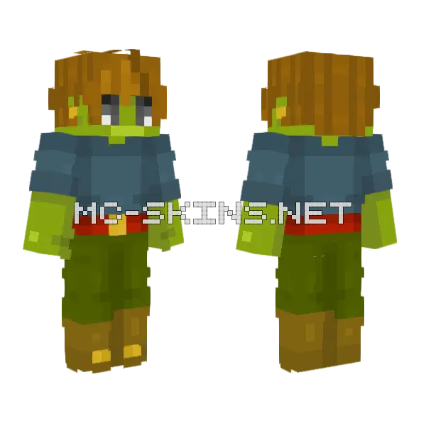 Goblin Minecraft skin, front and back