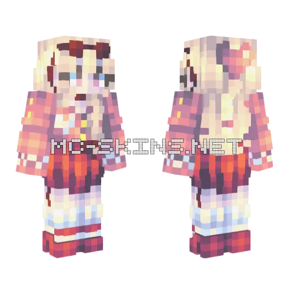 Gobstopper Hearts Minecraft skin, front and back