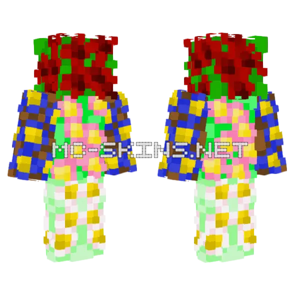 God Made The Flowers Minecraft skin, front and back