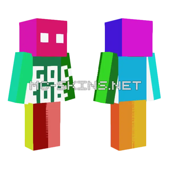 God Of All Bobs Space Minecraft skin, front and back