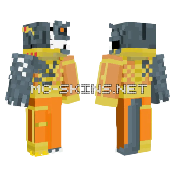 Godzilla Abomination Test Subject Minecraft skin, front and back