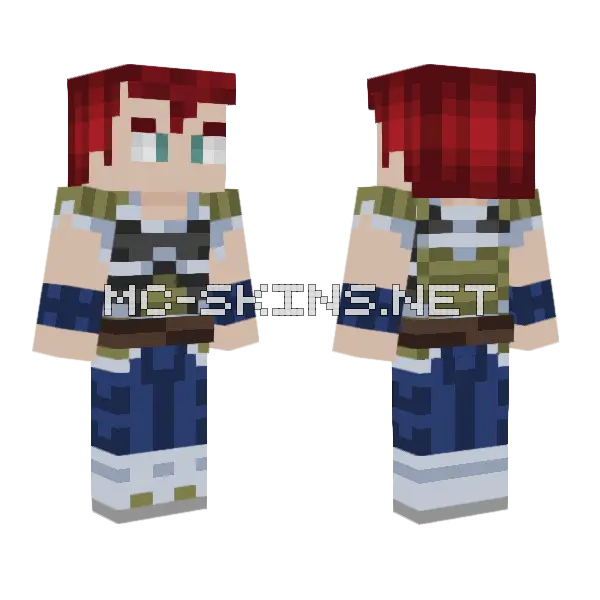 Gogeta Bardock Minecraft skin, front and back