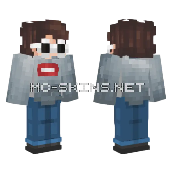 Goggy Edit Minecraft skin, front and back