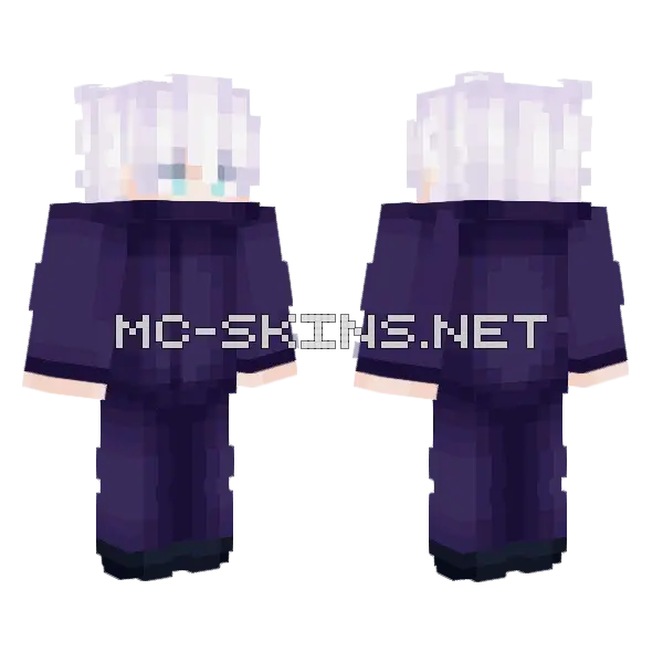 Gojo Minecraft skin, front and back