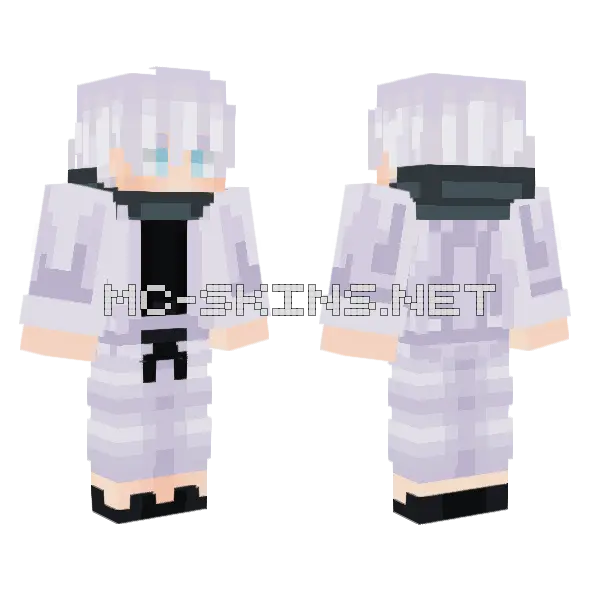 Gojo Minecraft skin, front and back
