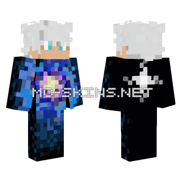 Gojo Domain Minecraft skin, front and back