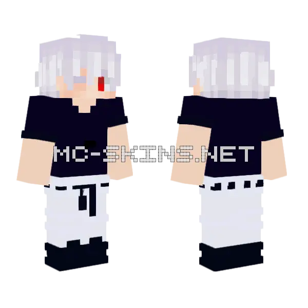 Gojo Outfit Ace Minecraft skin, front and back