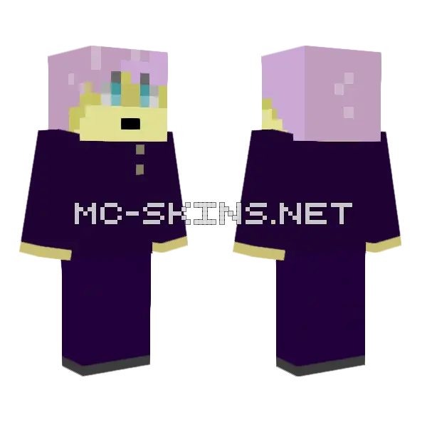 Gojo Satoru Minecraft skin, front and back