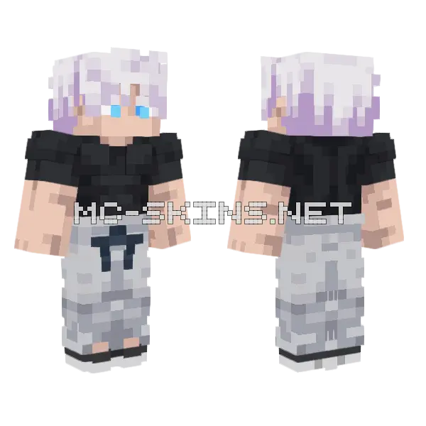 Gojo Shinjuku Minecraft skin, front and back