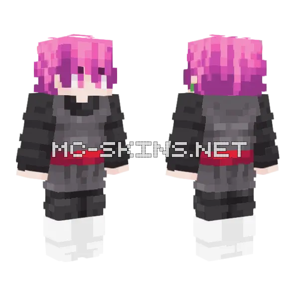 Goku Black Super Saiyan Rose Minecraft skin, front and back