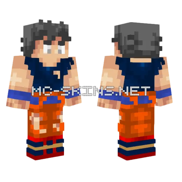 Goku UIO True Minecraft skin, front and back