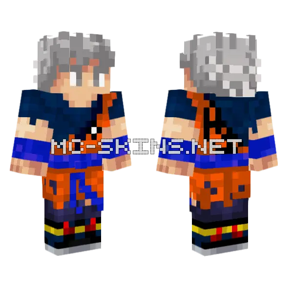 Goku Ultra Instinct Skin Minecraft skin, front and back