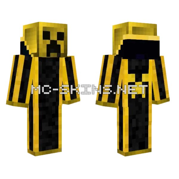 Gold Creeper Hoodie Minecraft skin, front and back