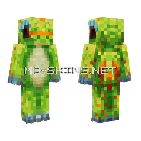 Gold Dust Day Gecko Minecraft skin, front and back