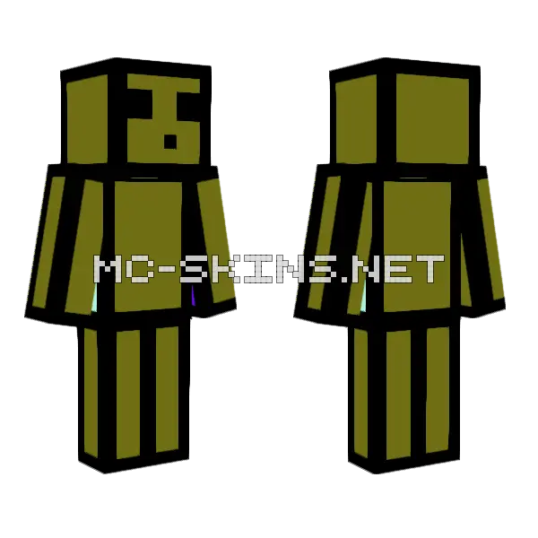 Gold Slime Minecraft skin, front and back