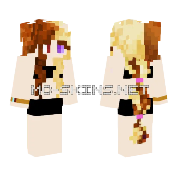 Golden Blonde Hair Girl, front and back
