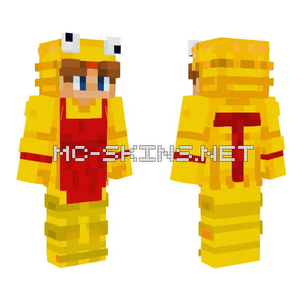 Golden Burger Costume, front and back