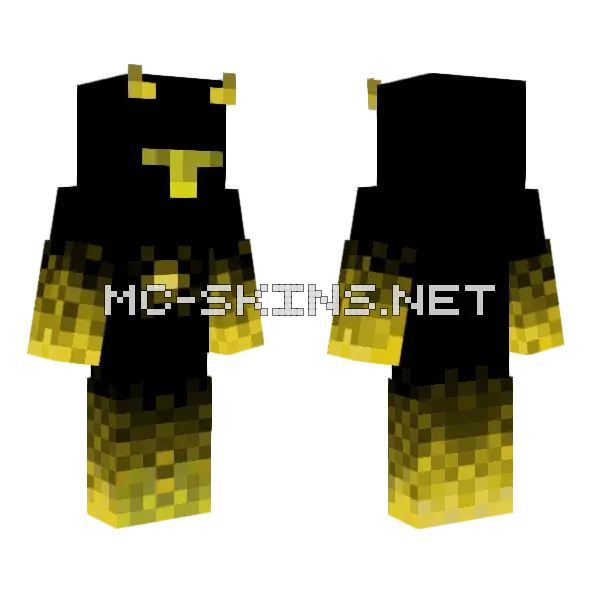 Golden Demon Minecraft skin, front and back