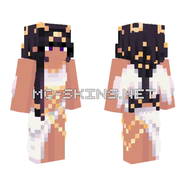 Golden Goddess Minecraft skin, front and back