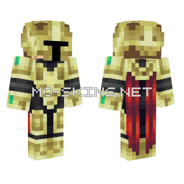 Golden Guard Minecraft skin, front and back