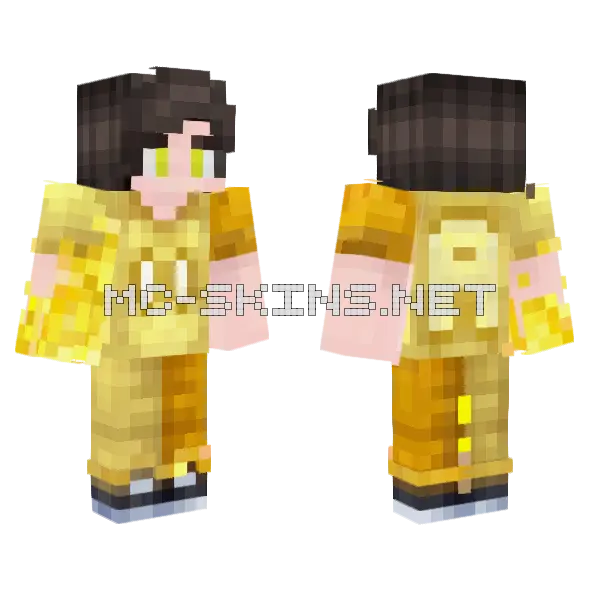 Golden Hoodie Girl, front and back