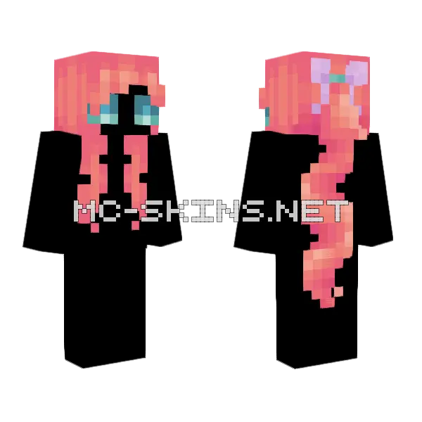 Golden Hour Hair Base Minecraft skin, front and back