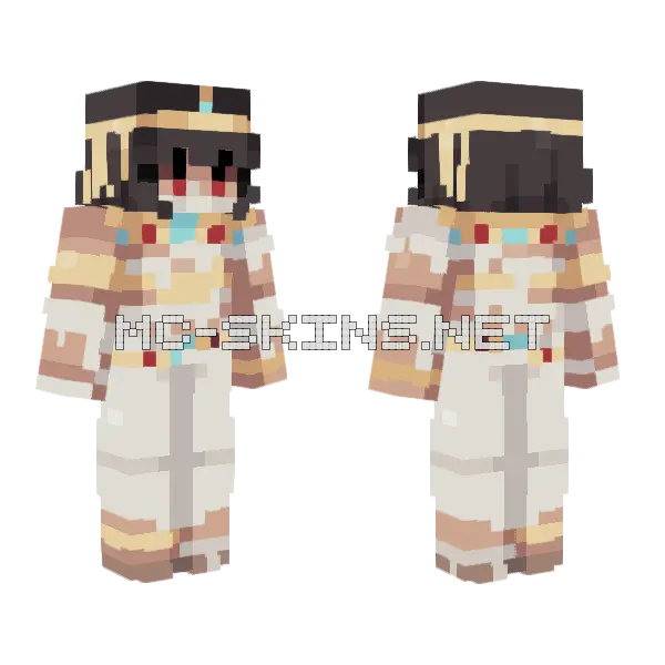 Golden Mummy Minecraft skin, front and back
