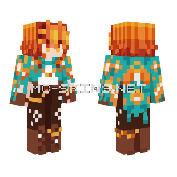 Orange Glazed Terracotta, front and back