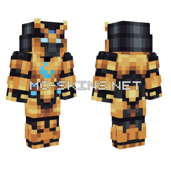 Golden Robot Warrior, front and back