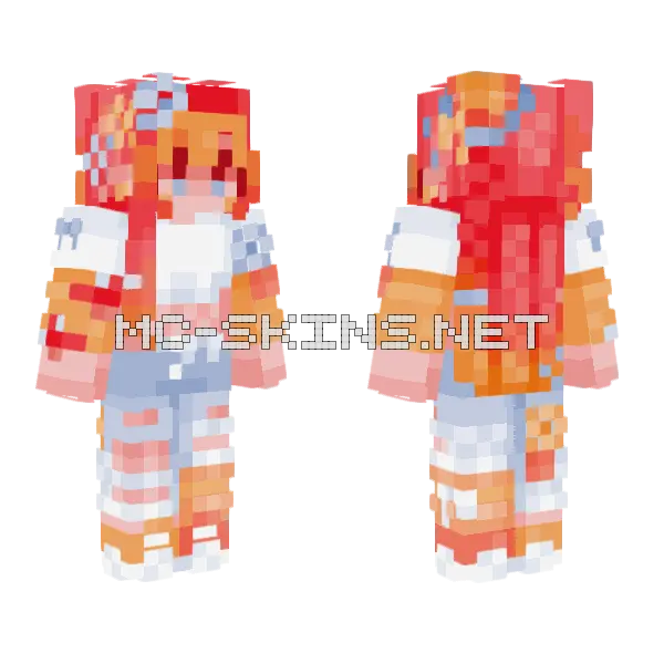 Golden Roses L Persona Updated Minecraft skin, front and back