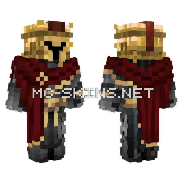 Golden Royal Guard Minecraft skin, front and back