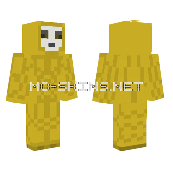 Golden S Minecraft skin, front and back